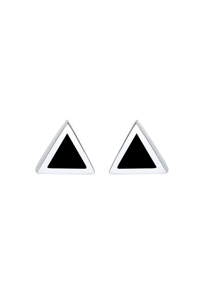 ELLI Ohrringe Dreieck Geo Basic Trend Emaille 925 Silber