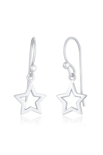 ELLI Ohrringe Hänger Stern Astro Basic 925 Silber