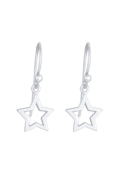 ELLI Ohrringe Hänger Stern Astro Basic 925 Silber