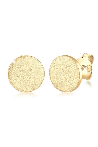 KUZZOI Ohrringe Herren Stecker Basic Geo Brushed Trend 925 Silber