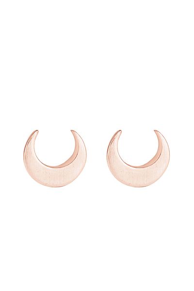 ELLI Ohrringe Halbmond Luna Trend Mat 925 Ayar Gümüş