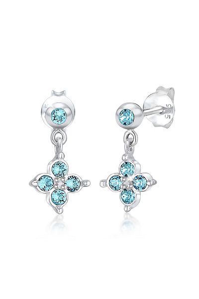 ELLI Ohrringe Kinder Blume Kristal Süss 925 Gümüş