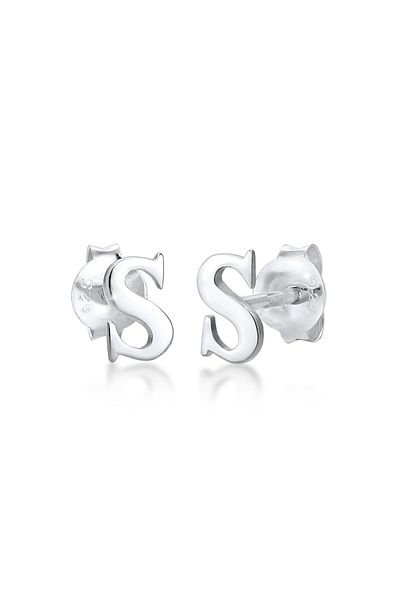 ELLI Ohrringe Stecker Buchstabe S Initialen Minimal 925 Silber