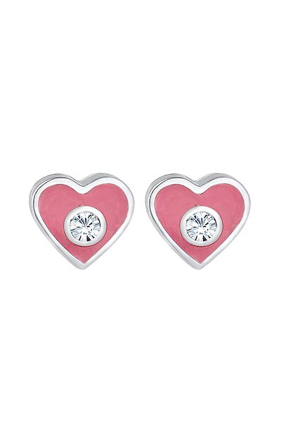 ELLI Ohrringe Kind Herz Kristalle 925 Sterling Silber