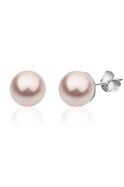 Nenalina Ohrringe Basic Synthetische Perle 925 Silber