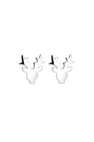 ELLI Ohrringe Hirsch Weihnachtstier Filigran 925 Silber