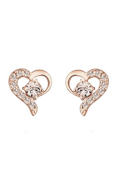 ELLI Ohrringe Herz Liebe Kristalle 925 Silber Darling