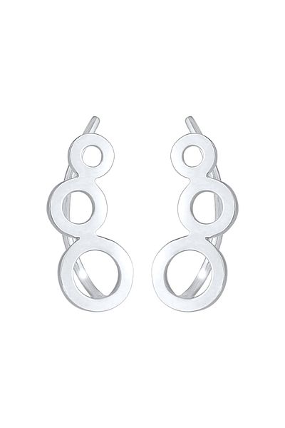 ELLI Ohrringe Ear Climber Rund Kreis Look 925 Silber