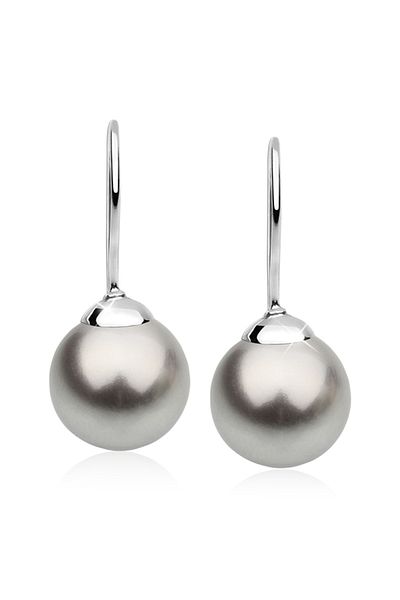 Nenalina Ohrringe Ohrhänger Synthetische Perle 925er Silber