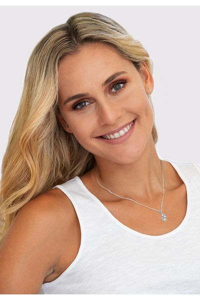 Nenalina Anhänger Kettenanhänger Engel Herz Zirkonia Edel 925 Silber