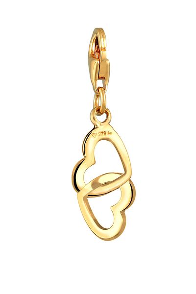 ELLI Charm Doppel-Herzen Verbundenheit 925 Sterling Silber