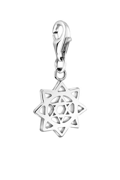 Nenalina Charm Anhänger Herzchakra Symbol Yoga 925 Silber