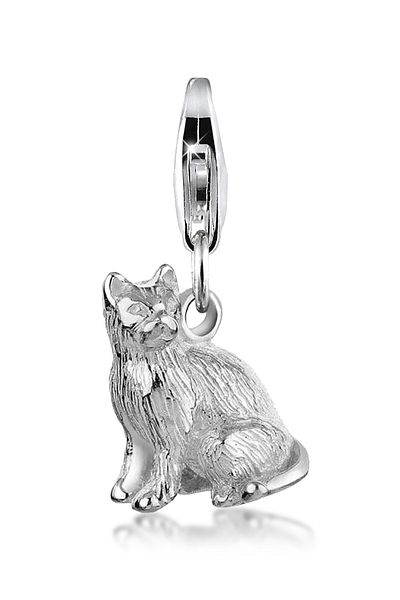 Nenalina Charm Anhänger Katze Tier 925 Sterling Silber