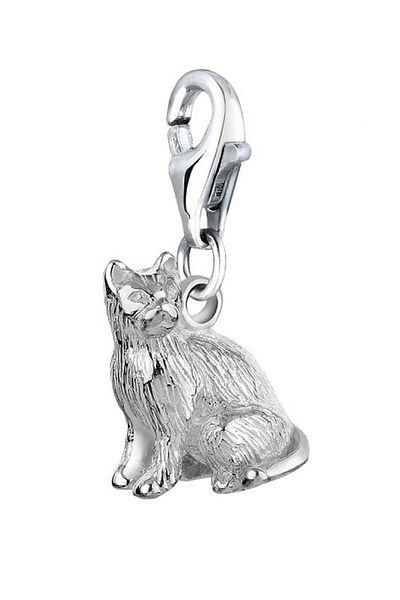 Nenalina Charm Anhänger Katze Tier 925 Sterling Silber