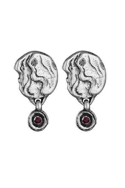 HAZE & GLORY Ohrringe Rubin Rot - Jamilla Red Ruby 925 Silber