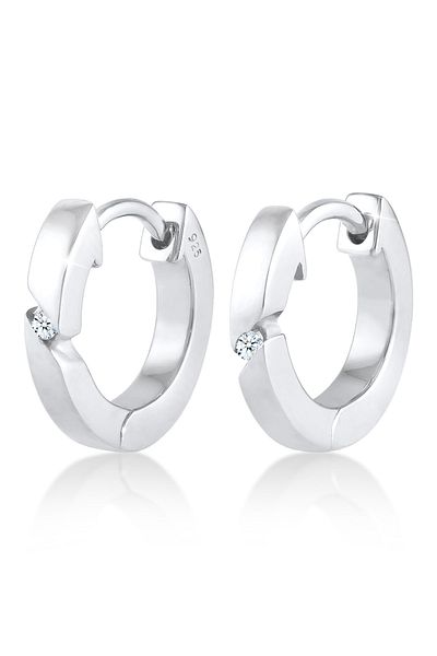 ELLI Ohrringe Creolen Temel Diamant (0,03 ct.) 925 Silber