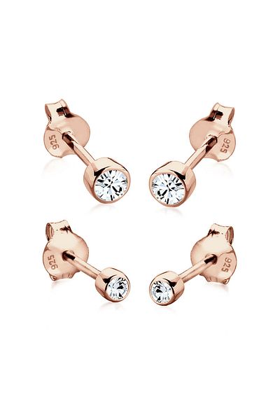 ELLI Ohrringe Basic Set Kristalle Filigran 925 Silber