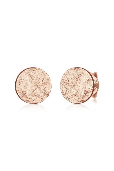 ELLI Ohrringe Stecker Plättchen Disk Rund Antik Silber 925