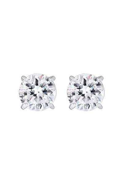 KUZZOI Ohrringe Basic Stecker Geo Kristal 925 Gümüş