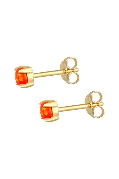 ELLI Ohrringe Stecker Opal Rund Synthetisch 925 Silber