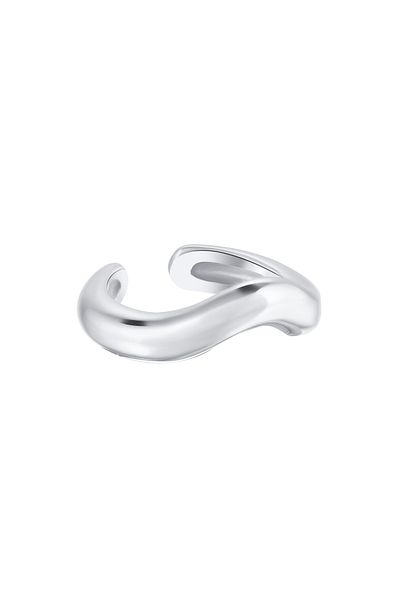 ELLI Ohrringe Earcuff Single Ohrklemme Wellen Design 925 Silber