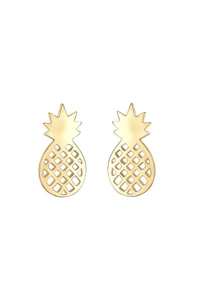 ELLI Ohrringe Ohrstecker Ananas Frucht Trend Sommer 925er Silber