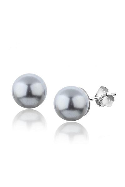 Nenalina Ohrringe Basic Synthetische Perle 925 Silber