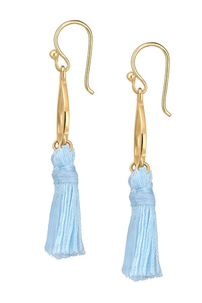 ELLI Ohrringe Hänger Quaste Quaste Tropfen Festival 925 Silber