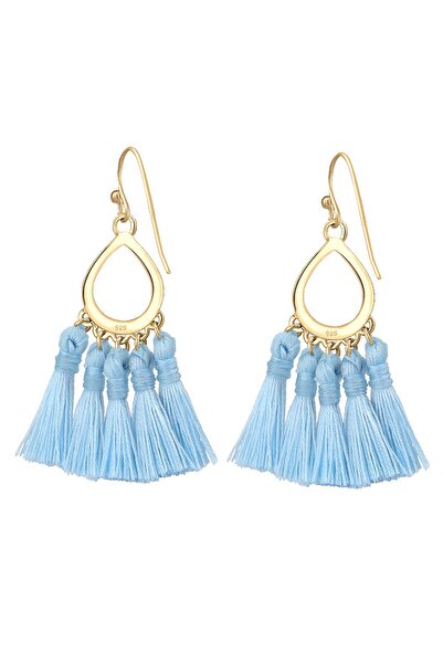 ELLI Ohrringe Hänger Quaste Quaste Tropfen Festival 925 Silber