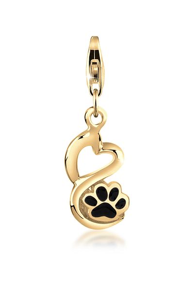 Nenalina Charm Anhänger Herz Pfote Hund Tierliebe 925 Silber