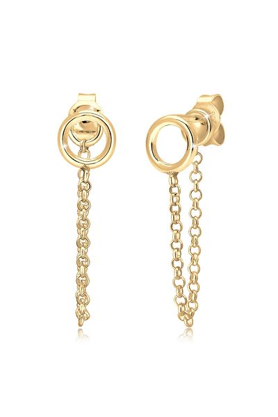 ELLI Ohrringe Basic Trend Stecker Kreis Geo Kette 925 Silber