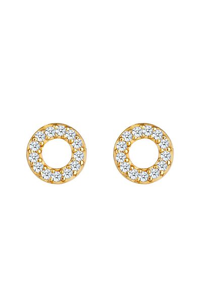 ELLI Ohrringe Stecker Kreis Diamant (0,13 ct.) 925 Silber