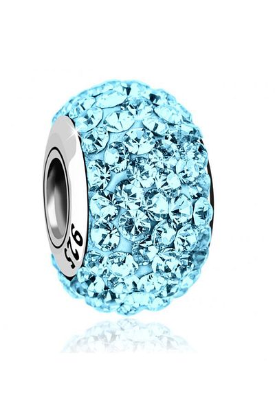 Nenalina Charm Kugel Bead Kristalle Glitzer 925 Silber