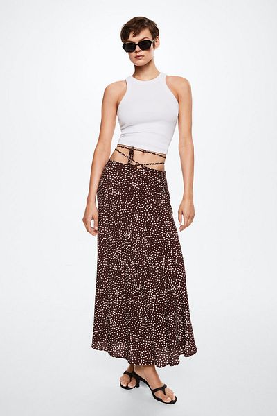 MANGO Brauner Damenrock 37042883