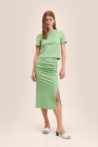 MANGO Woman Zöld női szoknya 27047743