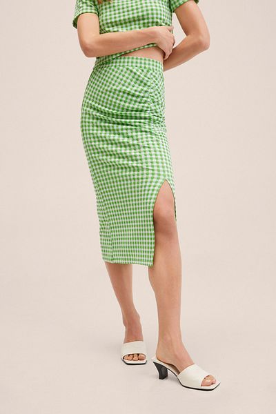 MANGO Woman Zöld női szoknya 27047743