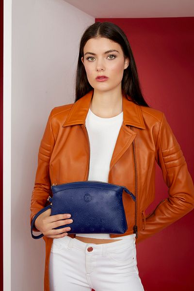 Pierre Cardin Dámská kabelka se spojkou a spojkou půlnoční modré barvy 05Po22Y1547