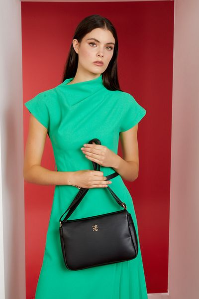 Pierre Cardin Geantă de umăr pentru femei Black Lux Soft Asos 05PO22Y1550