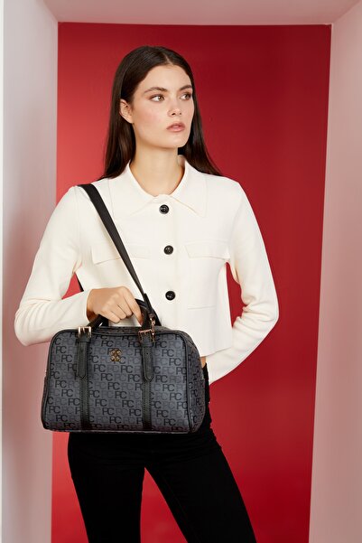 Pierre Cardin Tramlı Alfabe Siyah Kadın Omuz Çantası 05PO22Y1557