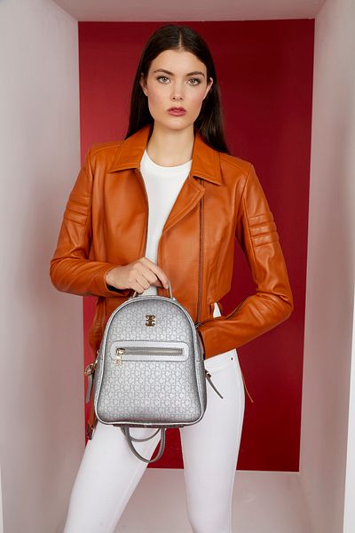 Pierre Cardin Platinum Small Alphabet Women's Backpack 05Po22Y1541