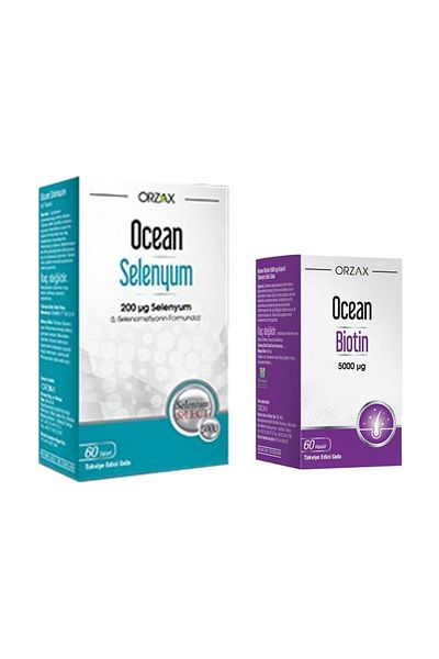 Ocean Selenium 200 mcg 60 Tablet + Ocean Biotin 5000 mcg 60 Capsules