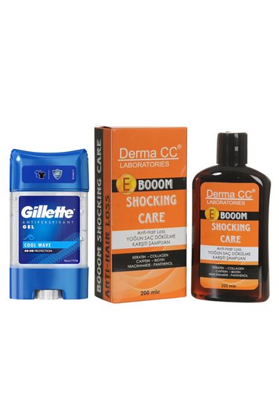 Gillette Cool Wave Antiperspirant Gel 70gr + BoooM Shocking Derma CC LABORATORIES Shampoo 200ml
