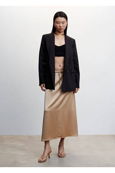 MANGO Woman Fustă midi din Satin