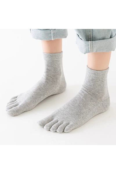 Pyjama Familya Мъжки чорапи с пръсти, 12 броя, 4 черни, 4 сиви, 4 опушени