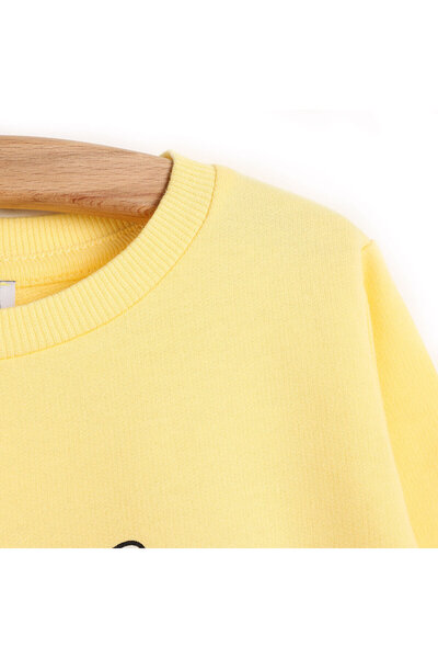 ebebek Hello Baby HelloBaby Basic Kedicik Desenli Sweatshirt Kız Bebek