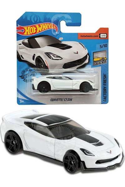 HOT WHEELS - كورفيت C7 Z06 - أبيض (1/64) سلسلة 2020