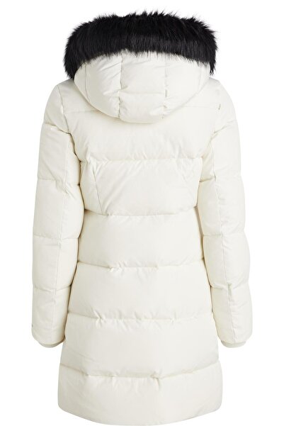 Calvin Klein FAUX FUR HOODED FITTED LONG JKT