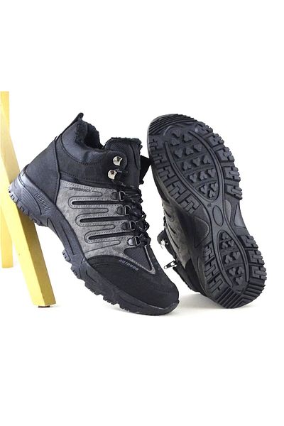 LETAO Unisex γούνινες μπότες πεζοπορίας με φερμουάρ