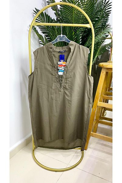 MY SEA G-11 Linen Sleeveless Shirt Pareo