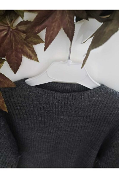 Meriç bebe Унісекс з підкладкою, напіврибальський комір, облягаючий крій, еластичний трикотаж, димчасто-сірий